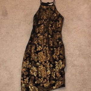 Sparkly gold and black dress